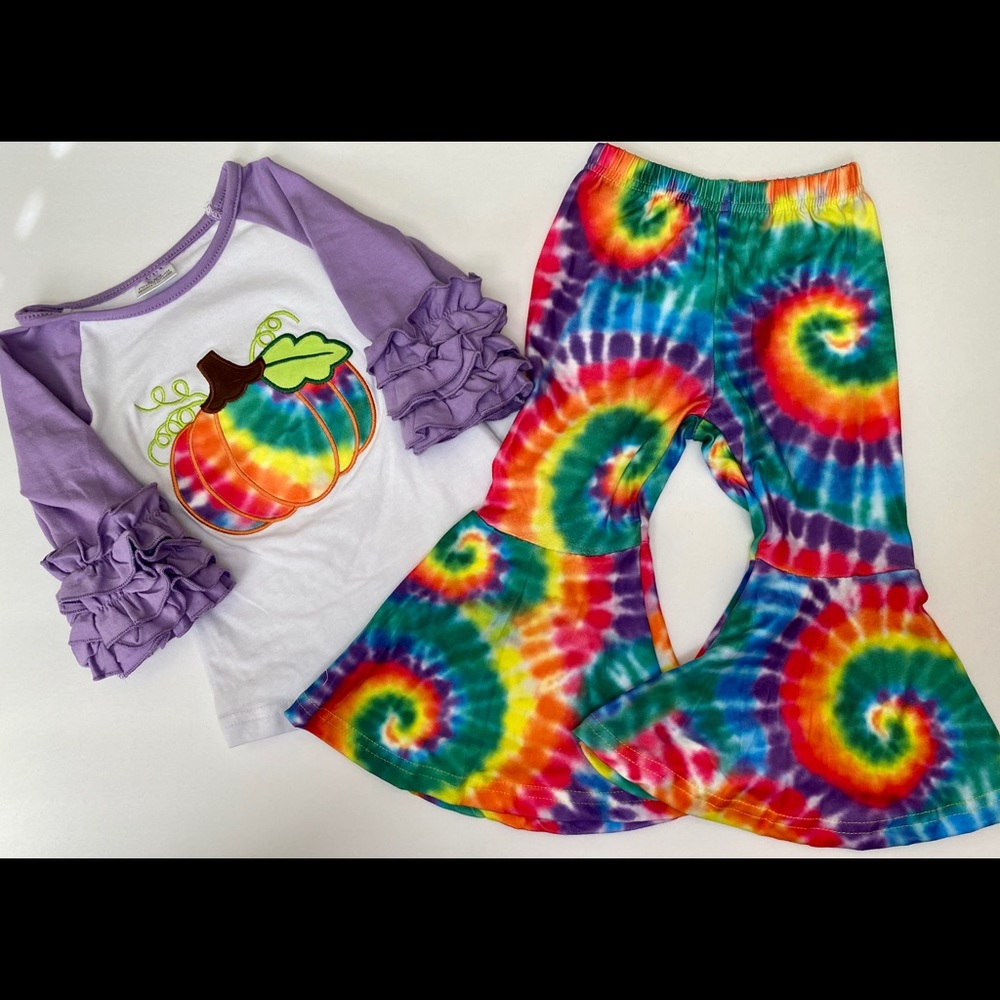 Tie Dye Bell Bottoms set